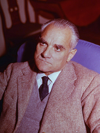 Poträttbild av Alberto Moravia