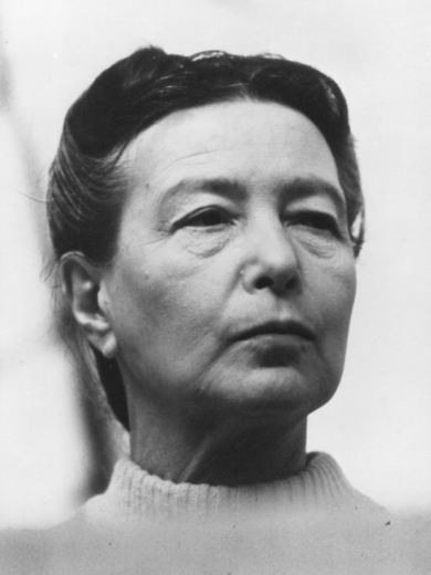 Författarporträtt av Beauvoir, Simone de