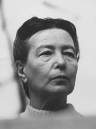 Portrait image of Simone de Beauvoir