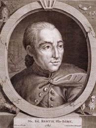 Författarporträtt av Retif de la Bretonne, Nicolas-Edmé