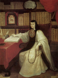 Poträttbild av Sor Juana Inés de la Cruz